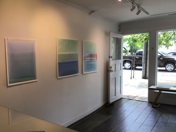 gallery installation abstract work on paper