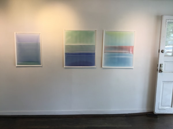 gallery installation abstract work on paper