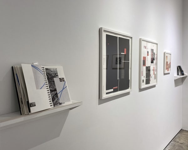 installation shot of "Parallel Pursuits" group exhibition