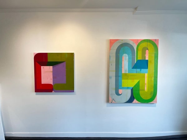 Installation views of Dancy Zlotsky paintings