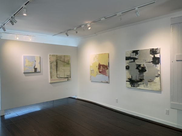 Contemporary art hanging in a art galley from a exhibition