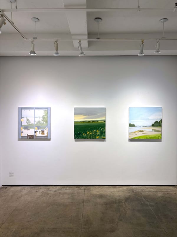 Installation views of The Summer Exhibit by five artists, June 24th to August 21st 2021