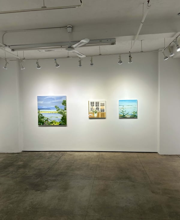 Installation views of The Summer Exhibit by five artists, June 24th to August 21st 2021