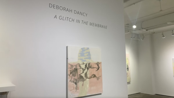 Deborah Dancy abstract painting on gallery wall