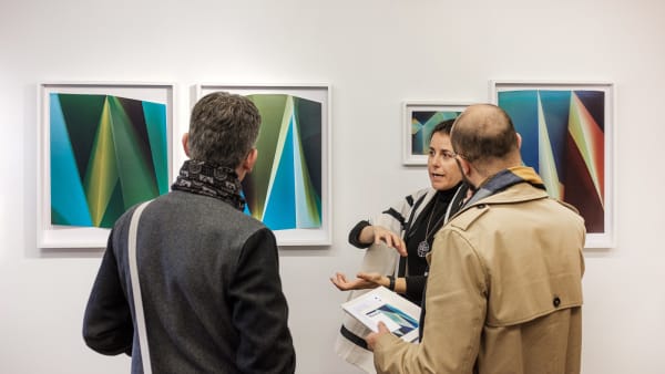 Artist Fabiola Menchelli with guests.