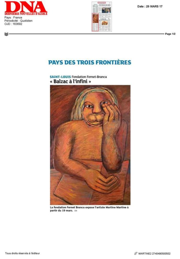 SAINT-LOUIS Fondation Fernet-Branca : « Balzac à l'infini »