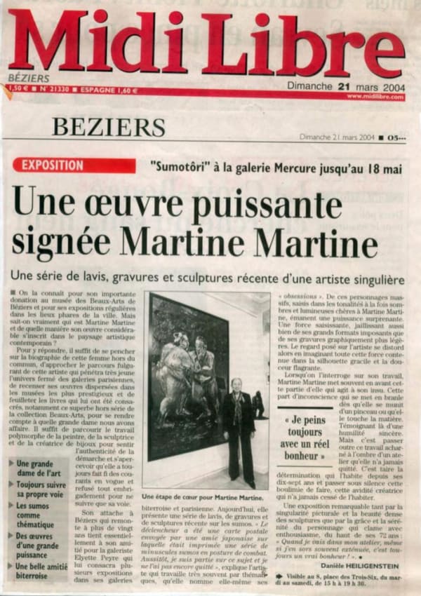 Une oeuvre puissante signée Martine Martine