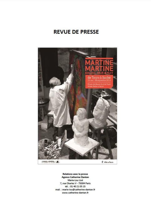 Martine Martine Balzac, jour et nuit, de Tours à Saché, 2014