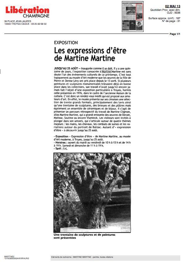 Les expressions d'être de Martine Martine