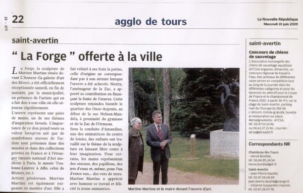 'La Forge' offerte à la ville