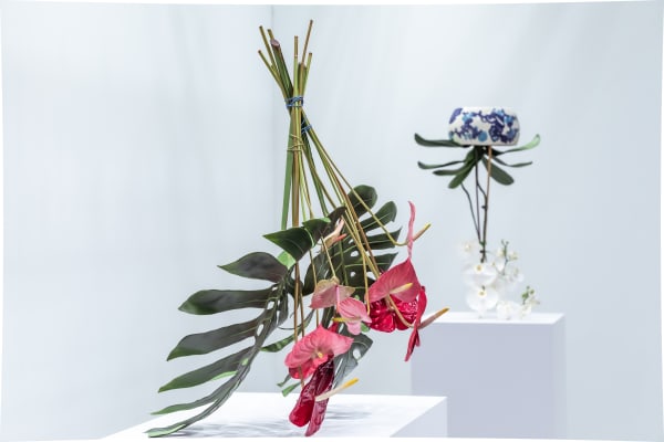 Arrangements by Tony Matelli at The Armory Show Photo by Charles Roussel