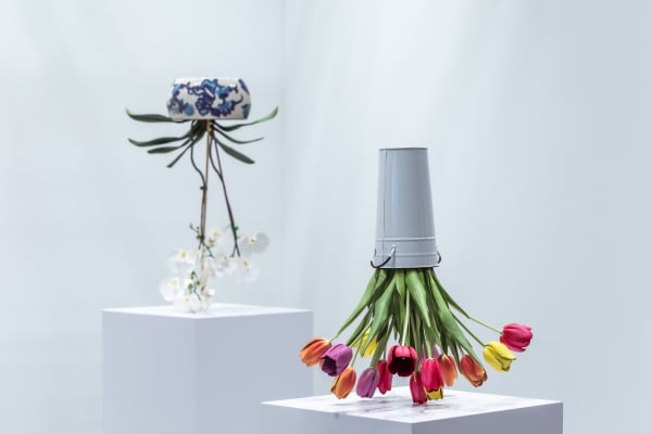 Arrangements by Tony Matelli at The Armory Show Photo by Charles Roussel