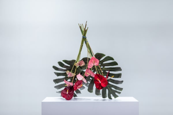 Arrangements by Tony Matelli at The Armory Show Photo by Charles Roussel