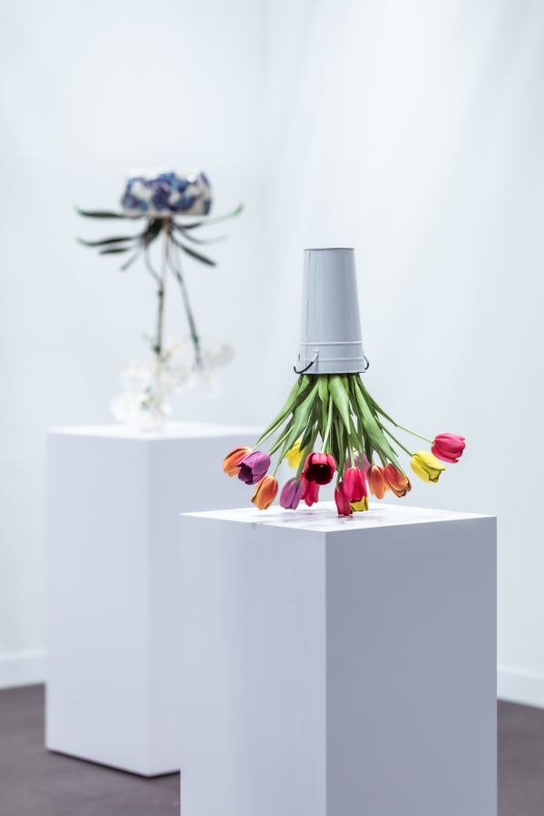 Arrangements by Tony Matelli at The Armory Show Photo by Charles Roussel