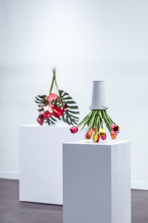 Arrangements by Tony Matelli at The Armory Show Photo by Charles Roussel