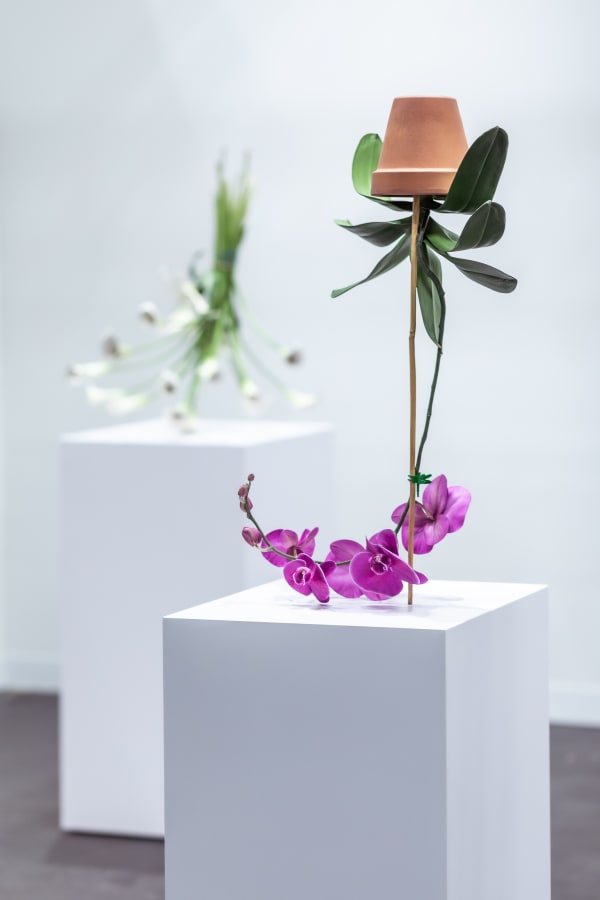 Arrangements by Tony Matelli at The Armory Show Photo by Charles Roussel