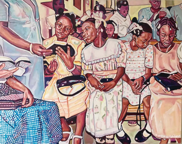 Rituals, Oil on Canvas, 66.9" x 53.1", 2018