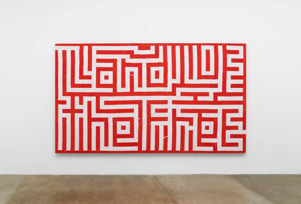 Hank Willis Thomas – Land of the Free (orange), 2021. Photograph: Photography: Flying Studio, Los Angeles Courtesy: the artist and Kayne Griffin, Los Angeles<