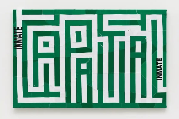 Hank Willis Thomas – Capital (green), 2021. Photograph: Photography: Flying Studio, Los Angeles Courtesy: the artist and Kayne Griffin, Los Angeles