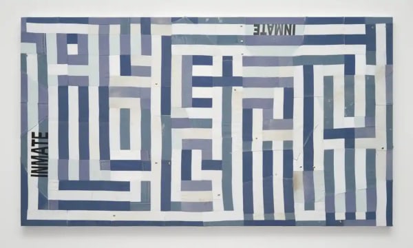 ‘I made these mazes to remind myself and others of the complicated pathways we have to navigate to get to walk these ideals’ … Hank Willis Thomas. Photograph: Photography: Flying Studio, Los Angeles Courtesy: the artist and Kayne Griffin, Los Angeles
