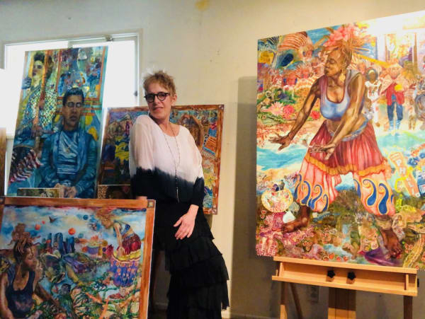 Jodi Bonassi in her Studio in Los Angeles, CA