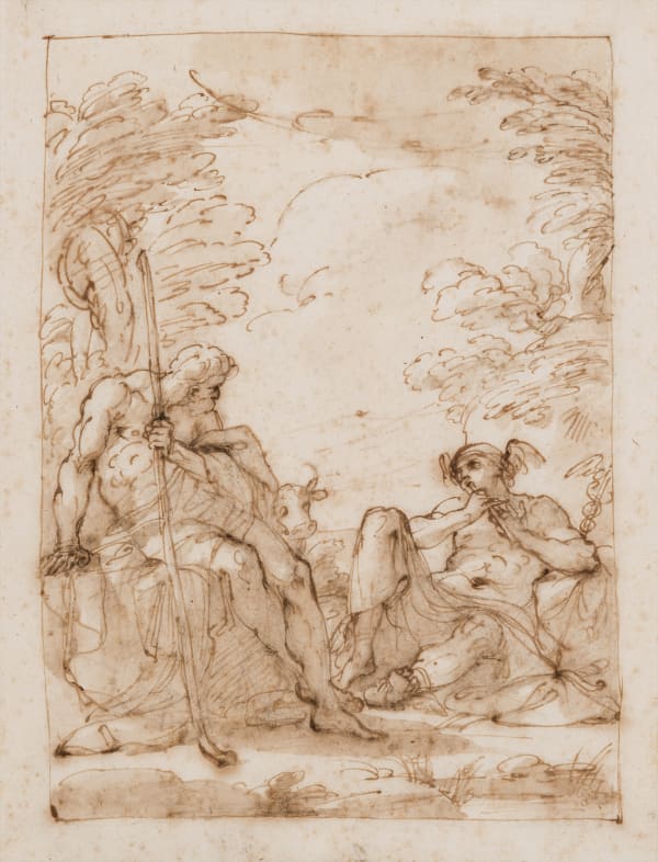 Ubaldo Gandolfi (1728 - 1781) Mercurio e Argo Mercury and Argus / Mercure et Argos 301 x 216 mm