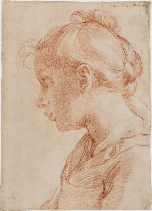 Ubaldo Gandolfi (1728 - 1781) Ritratto di fanciulla Portrait of a Young Girl / Portrait d'une jeune fille 305 x 220 mm