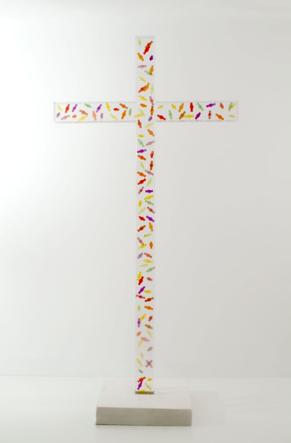 JELLY BABY CROSS: CLONING AND RELIGION, 2000
