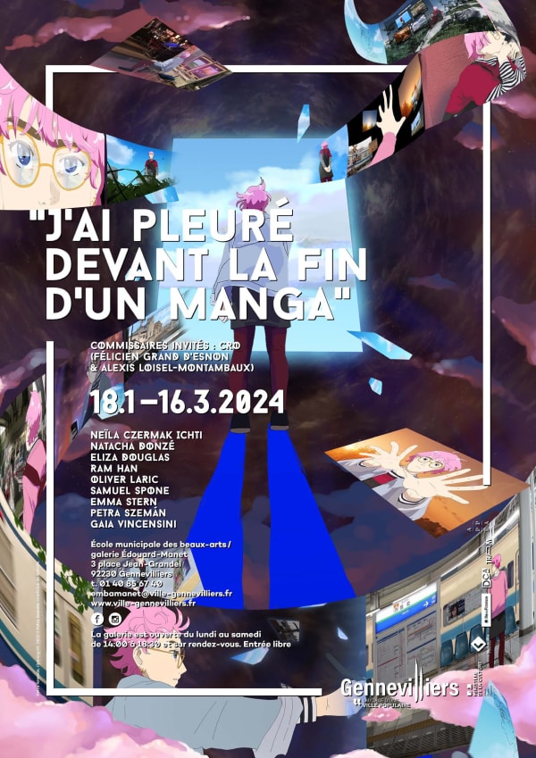 J'ai pleuré devant la fin d'un manga, Galerie Édouard-Manet, École municipale des Beaux-Arts, Gennevilliers (FR)