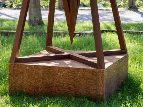Installation view La Biennale di Venezia 2024, Rindon Johnson, Coeval Proposition #1: Tear down so as to make flat with the Ground or The *Trans America Building DISMANTLE EVERYTHING 2021-ongoing | Photo: Ugo Carmeni
