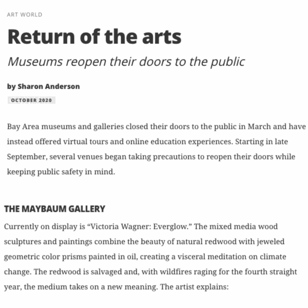 Marina Times | Return of the Arts