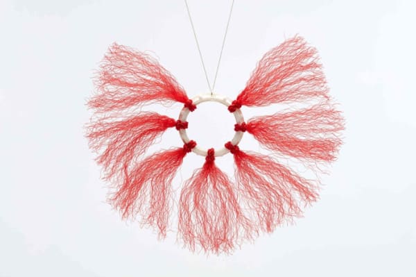 Emily Beckley, Destructive Beauty, 2020, Marine Ply, Plastic, Silver. Exhibited Connexions exhibition, Galerie Assembplages