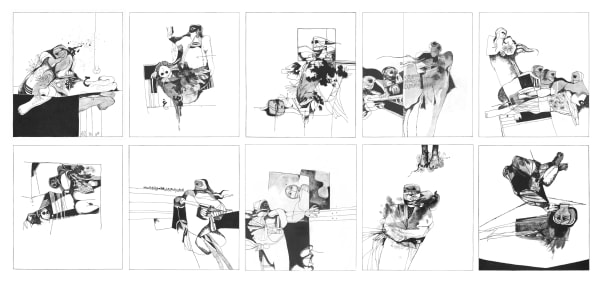 Dia Al Azzawi 1939 The Man Who Died Not 2018 Papersize 56X50Cm Image Size 34X30Cm