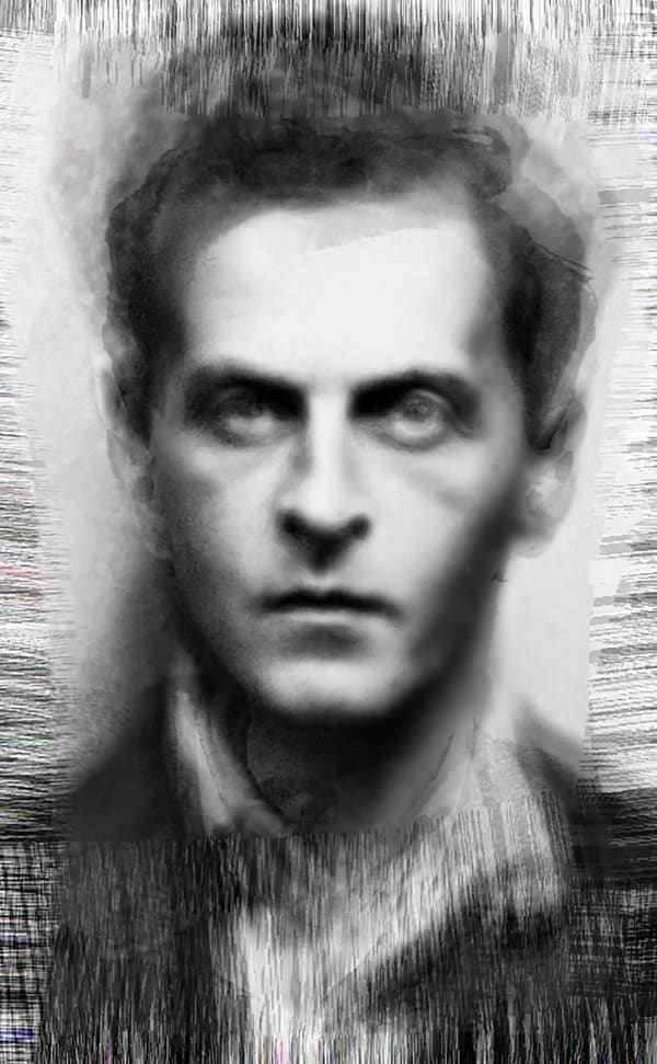 Thought - All known photographs of Wittgenstein, 2014 Chromogenic Colour Print, Electroluminescent Paper, Half-silvered Acrylic 23 3/5 × 16 1/2 in 60 × 42 cm