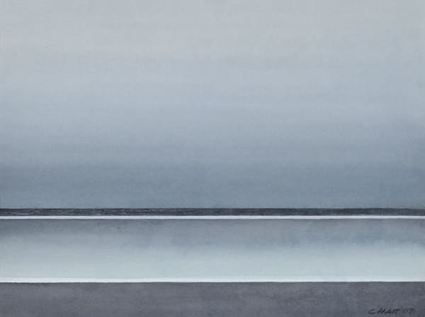 CHRISTOPHER PRATT Grey Sky Over Transparent Sea, 2007 watercolour and pencil on paper 7 x 9 1/2 in.