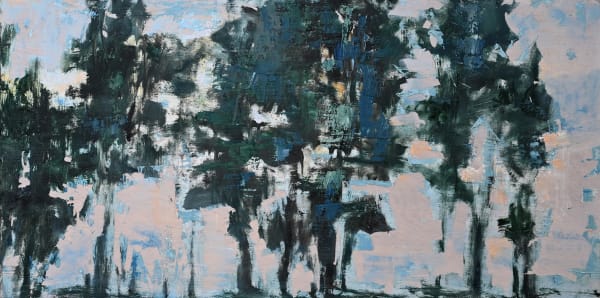 KAREN THOMSON Chez Nous, 2012 oil and beeswax on panel 10 x 20 in.