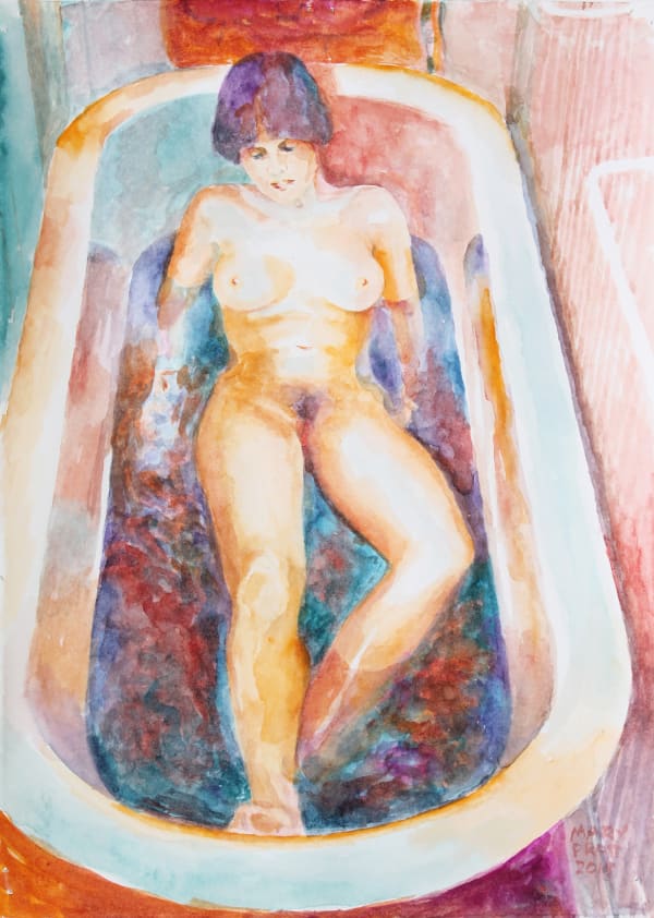 sketch after blue bath water by mary pratt