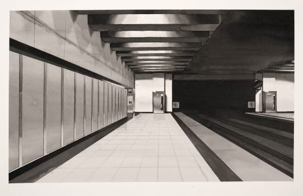 PETER HARRIS, Montreal Metro Station, Study, 2024