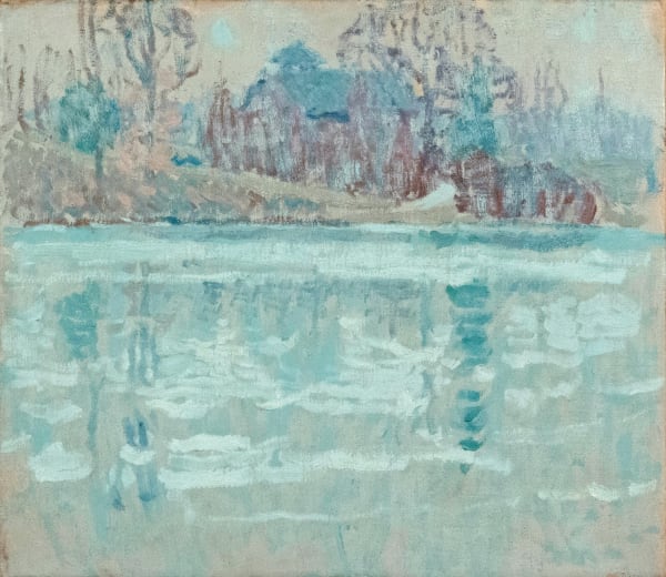 pale house and reflections by david milne