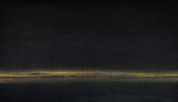 TAKAO TANABE The Dark Land 3/80, 1980 acrylic on canvas 32 3/4 x 55 in.