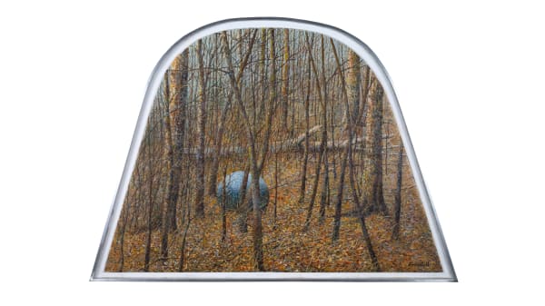 TOM FORRESTALL The Sphere, 2022 - 2023 egg tempera on board 23 x 32 in.