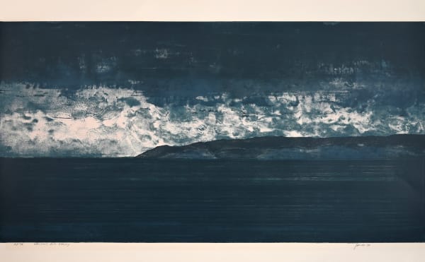 TAKAO TANABE West Coast, Late Evening , 1984 original signed lithograph 21 x 40 3/4 in. ed. 21