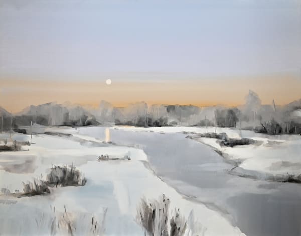 SIMON ANDREW River Flowing Through Field, 2023 oil on canvas 48 x 60 in.