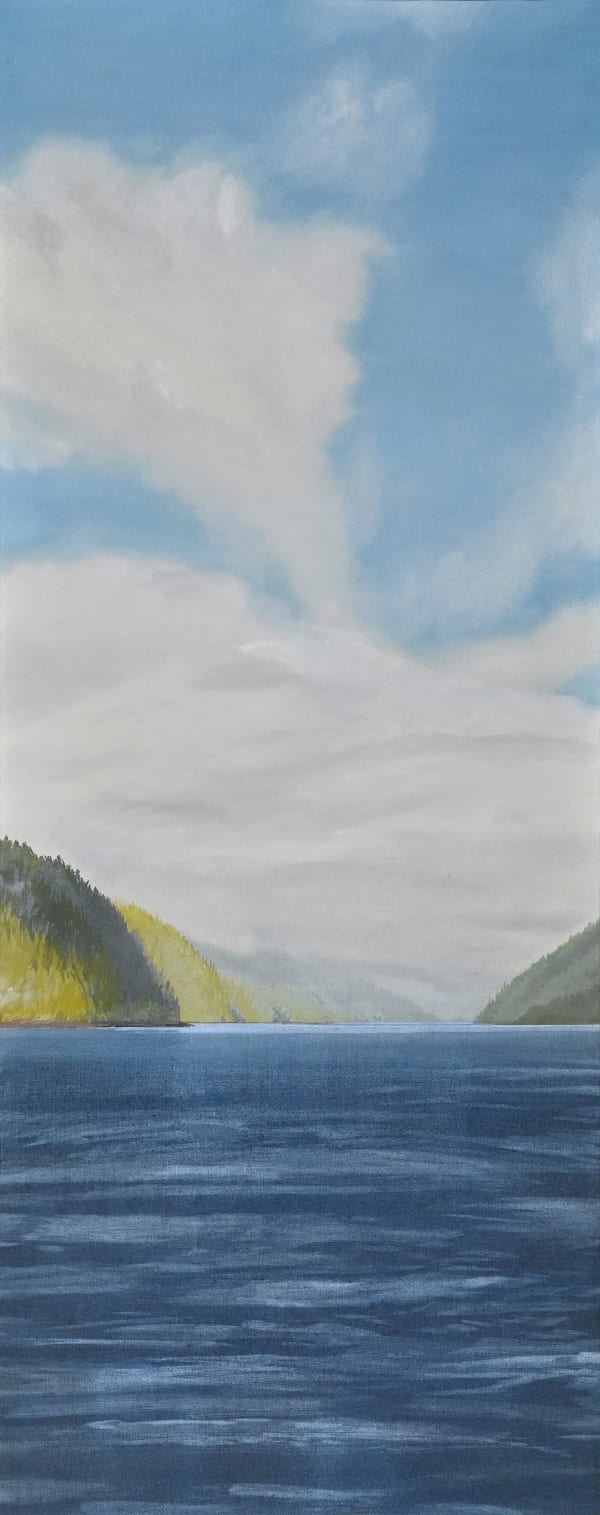 TAKAO TANABE Inside Passage 3/91, 1991 acrylic on canvas 56 x 22 in.