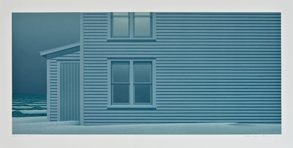 CHRISTOPHER PRATT Winter Moon, 1987 original signed screenprint 15 x 34 1/2 in. ed. 46/60