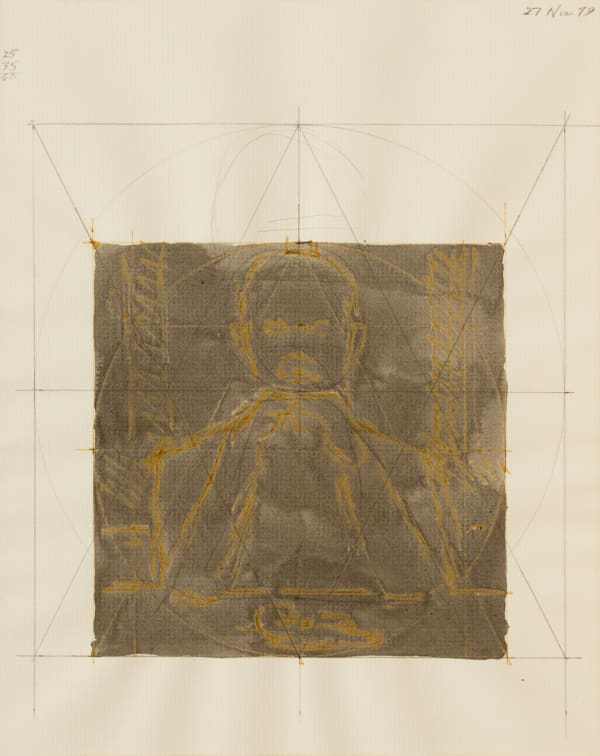 ALEX COLVILLE Study for Target Pistol and Man, 27 November 1979 pencil, ink and wash on paper 10 x 8 in.