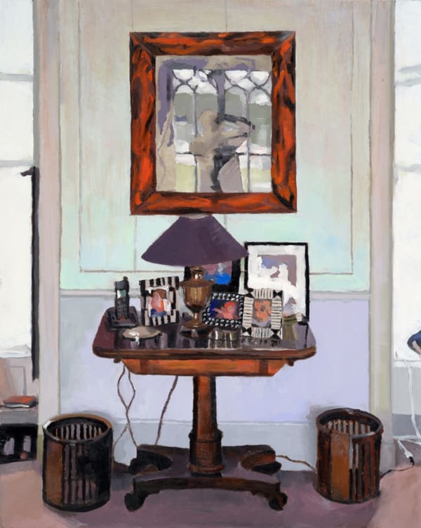 window reflected in picture frame by simon andrew