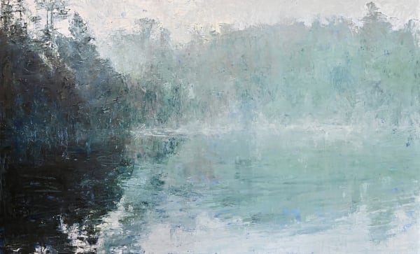 KAREN THOMSON Morning, 2023 oil and beeswax on panel 36 x 59 3/4 in.
