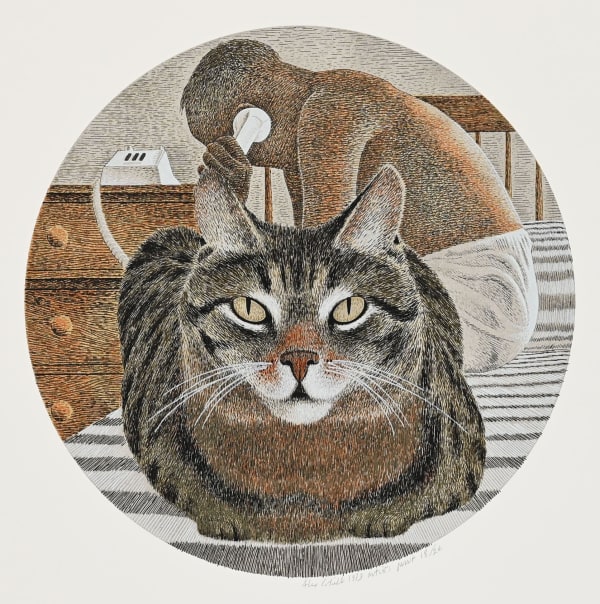 ALEX COLVILLE, Cat and Artist, 1978