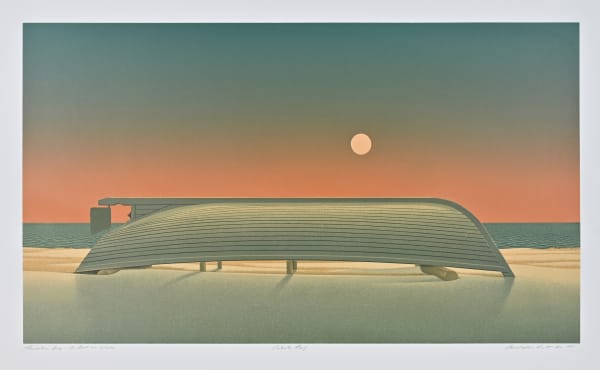 CHRISTOPHER PRATT Placentia Bay - A Boat in Winter, 1995 original signed screenprint 17 1/2 x 31 in. ed. Artist's Proof